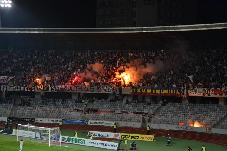 Sase suporteri U Cluj interzisi la meciul cu Vointa Sibiu