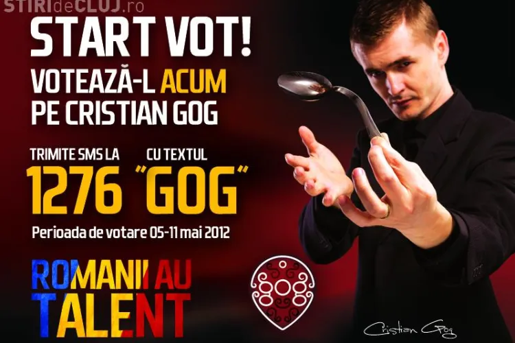 Votati CRISTIAN GOG pentru FINALA Romanii au talent! Vezi cum poti face acest lucru