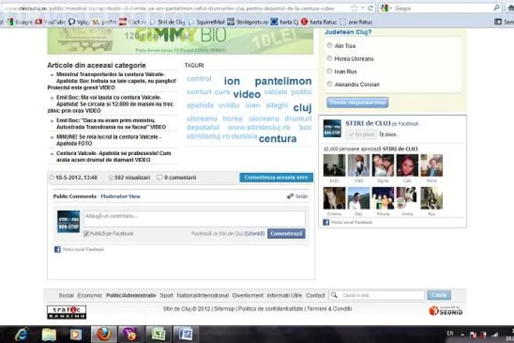 Stiri de Cluj a ajuns la 10.000 de fani pe Facebook. Va multumim!