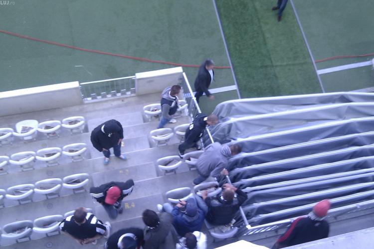 Fotbalistii de la CFR Cluj, scuipati la intrare in stadionul Cluj Arena VIDEO