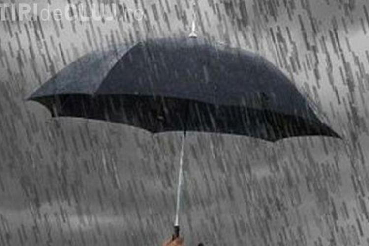 COD GALBEN de ploi si vijelii! Judetul Cluj va fi afectat 