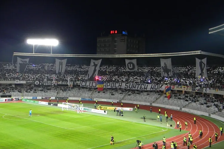 U Cluj, amendata cu 10.000 de lei pentru deficiente la meciul cu CFR Cluj