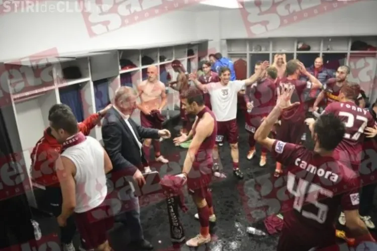 Cum au sarbatorit Cadu si jucatorii CFR Cluj TITLUL! Imagini de pe Cluj Arena FOTO