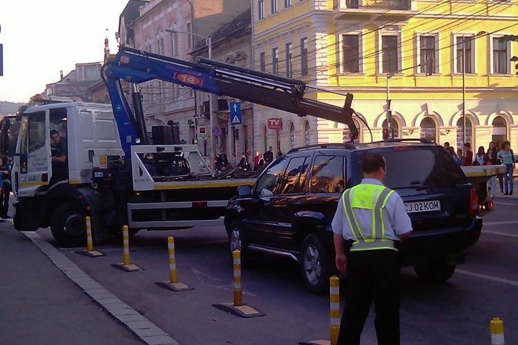 Ridicarea masinilor in Cluj-Napoca nu mai e legala VIDEO