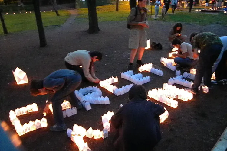 Jonglerii cu foc la Festivalul Luminii de la Cluj VIDEO 