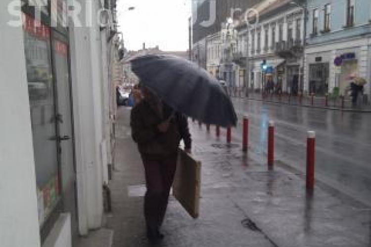 Avertizare nowcasting! Ploi torentiale in Cluj pana la ora 23.00