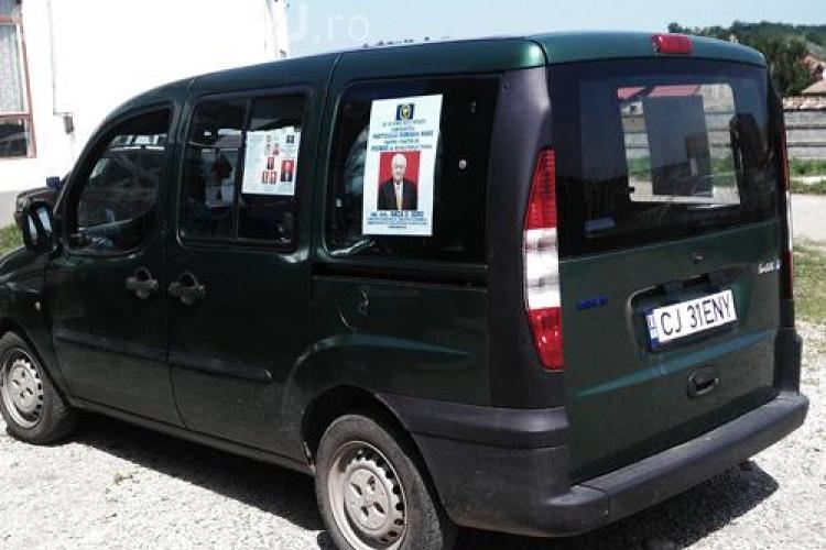 Unui consilier PRM din Turda i-a fost sechestrata masina pentru ca facea campanie electorala