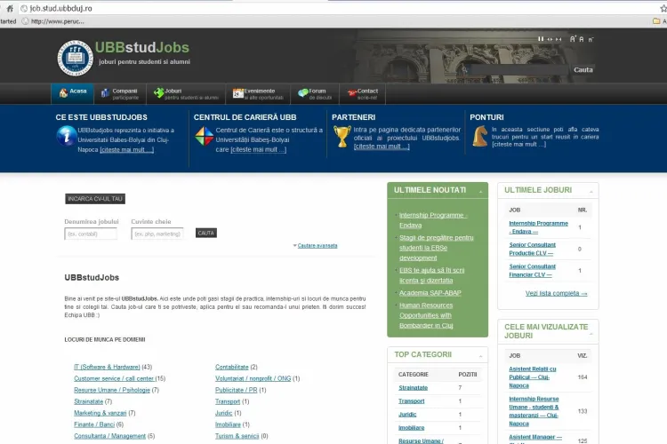 Studenţii de la UBB au acum o platoformă unde îşi pot căuta jobul potrivit