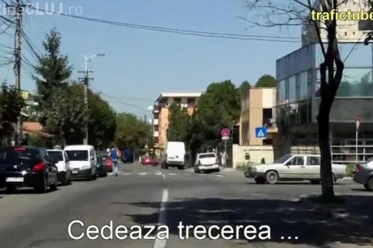 În Cluj se conduce ca în JUNGLĂ! Vezi cum sunt respectate indicatoarele ”Cedează trecerea” si ”Prioritate” VIDEO