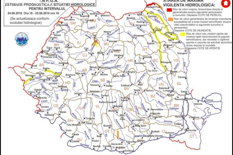 ALERTA: Cod portocaliu de inundatii in judetul Cluj