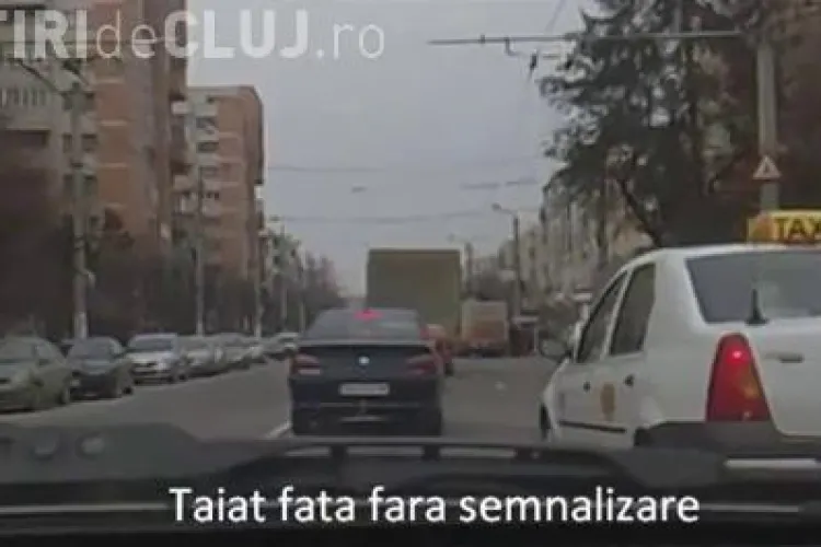 Taximetristii conduc ca in Vestul Salbatic pe strazile din Cluj-Napoca. Imaginile sunt graitoare - VIDEO