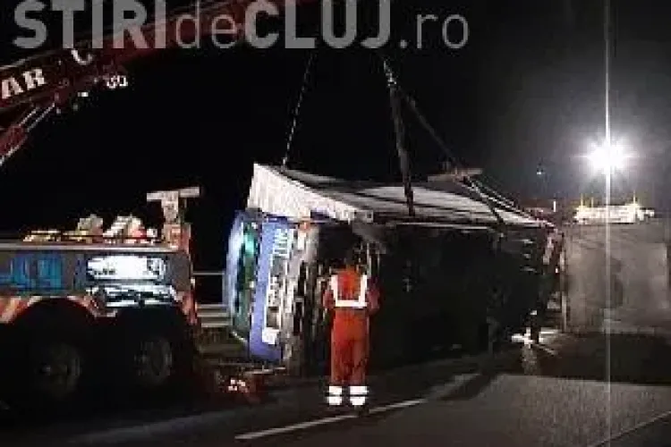Accident pe Autrostrada Transilvania! Două TIR -uri s-au lovit și un șofer a murit. VIDEO IMAGINI ȘOCANTE