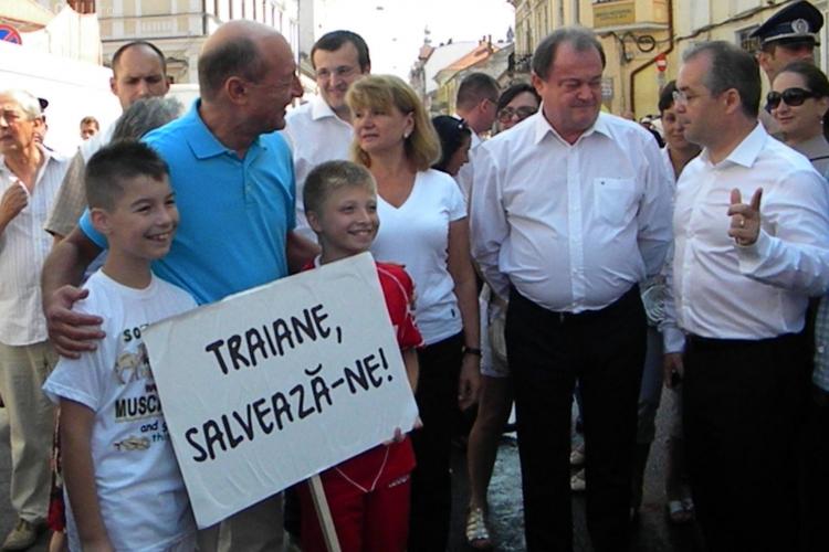 Mitingul de susţinere al lui Traian Băsescu de la Cluj în IMAGINI 