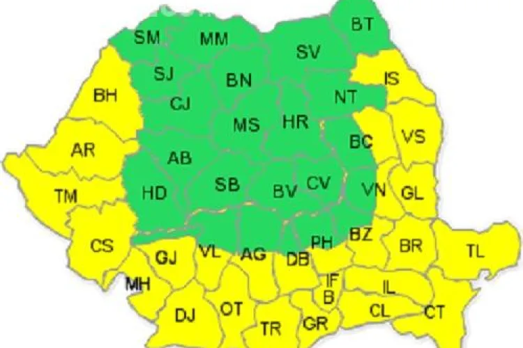 COD GALBEN: Clujul nu este vizat