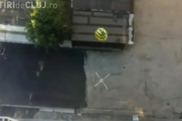 Asta e DISTRACȚIE? Trei clujeni aruncă o lubeniță de pe un bloc de 10 etaje VIDEO  