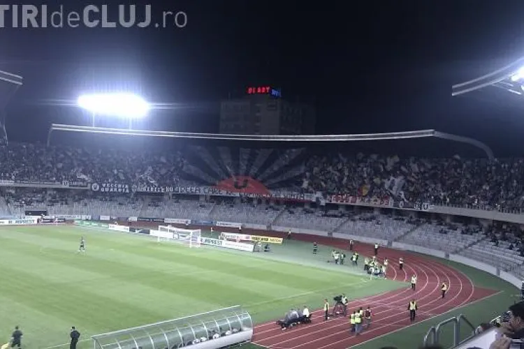 Suporterii U Cluj au părăsit terenul la meciul cu Gloria Bistrița