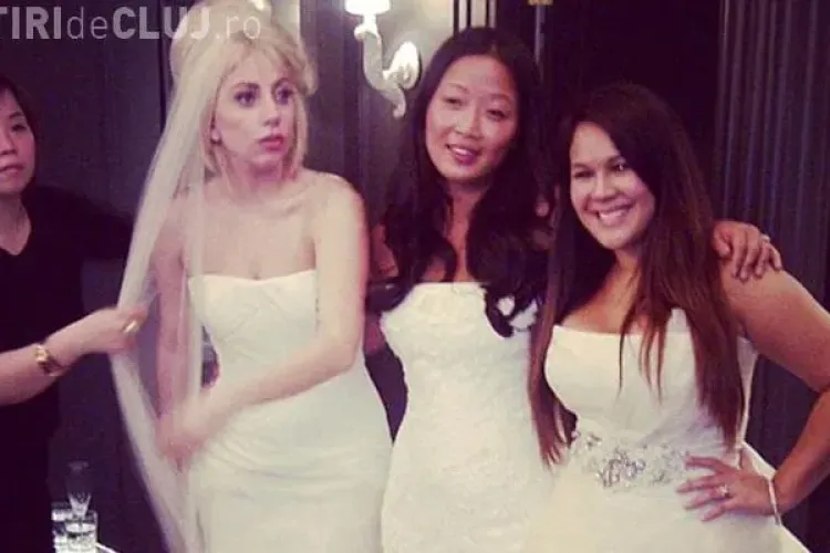 Lady GaGa, în rochie de mireasă 
