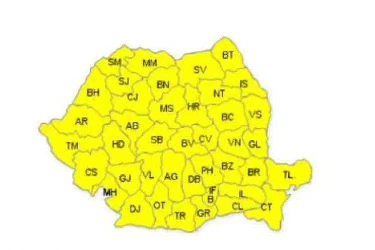 Încep furtunile! COD GALBEN în toată țara