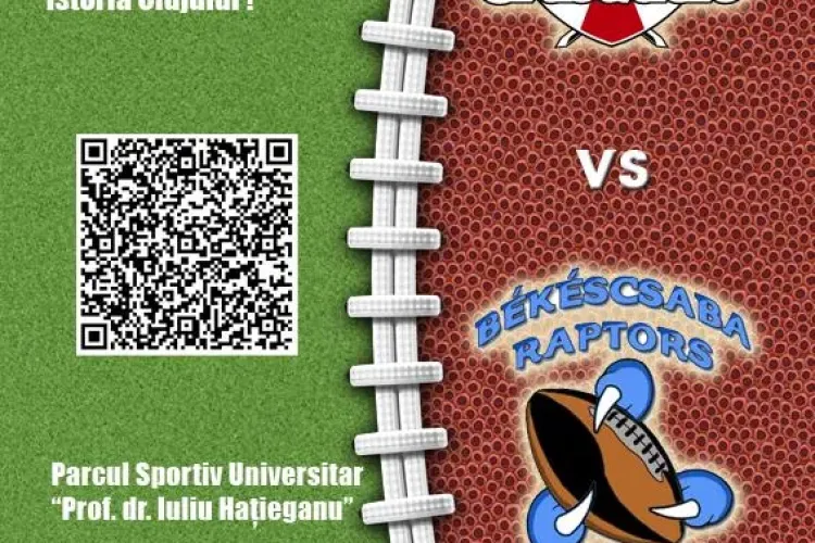 Primul meci internațional de fotbal american din istoria Clujului