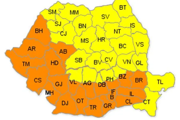 Cod Galben de caniculă până duminică, 26 august
