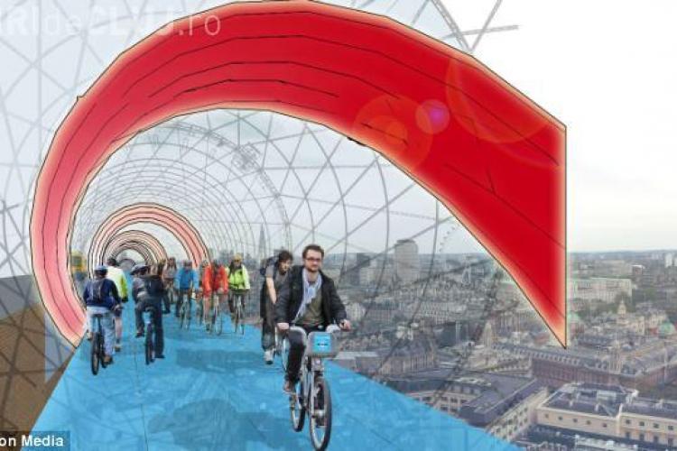 Piste de biciclete suspendate în Londra! Un proiect ambițios în valoare de zeci de milioane de lire