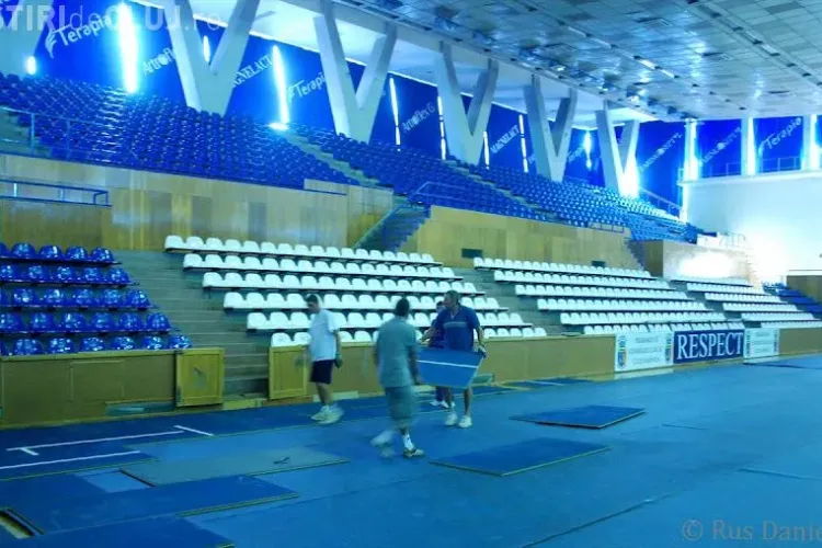 Cupa Davis la Cluj: Meciurile se joacă pe suprafață albastră VEZI FOTO