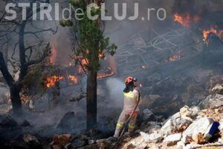 Incendiu la Mărișel, în zona Crucea Iancului