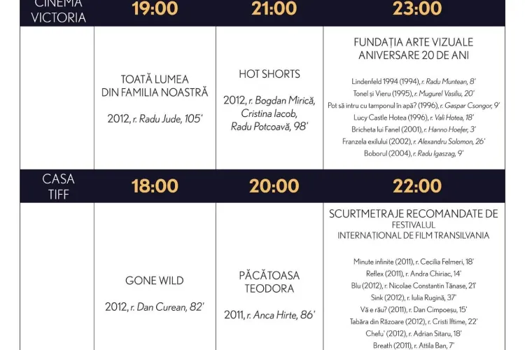 Noaptea Albă a Filmului Românesc, în 14 septembrie, la Cluj. Vezi programul!