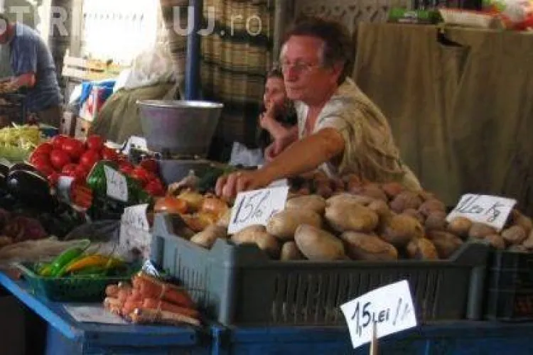 Control la comercianții din zona Pieței Mihai Viteazu