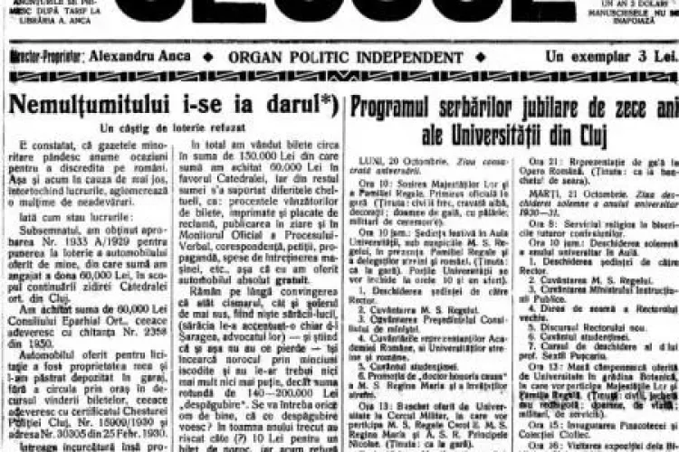 Clujulul în 1930. Vezi imagini cu vizita la Cluj a Regelui Carol al II-lea! VIDEO