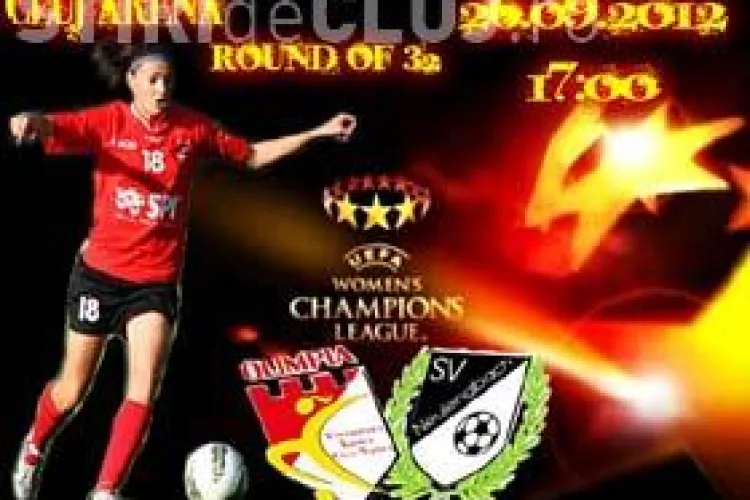 Premieră la Cluj: Pe Cluj Arena se joacă primul meci de fotbal feminin din Liga Campionilor!