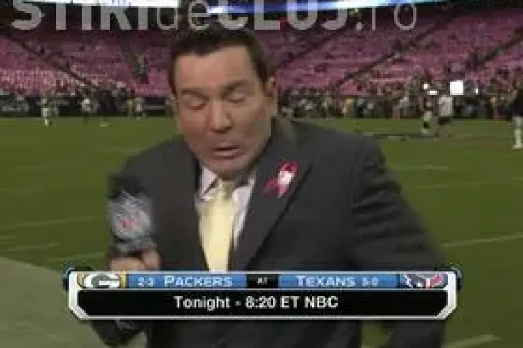 CLIPUL ZILEI. Reporter lovit de minge în direct VIDEO