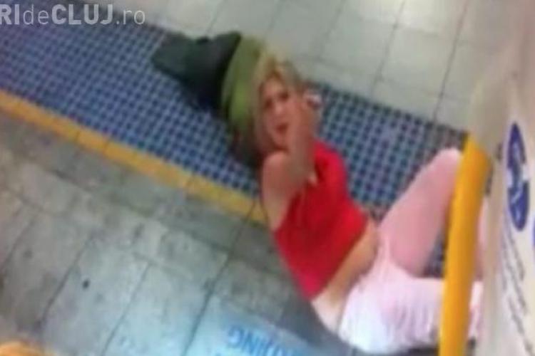Cum a fost pusă la punct o femeie beată și agresivă - VIDEO