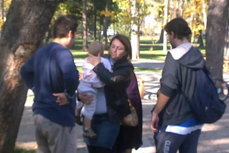 Copil lovit de un biciclist în Parcul Central - FOTO