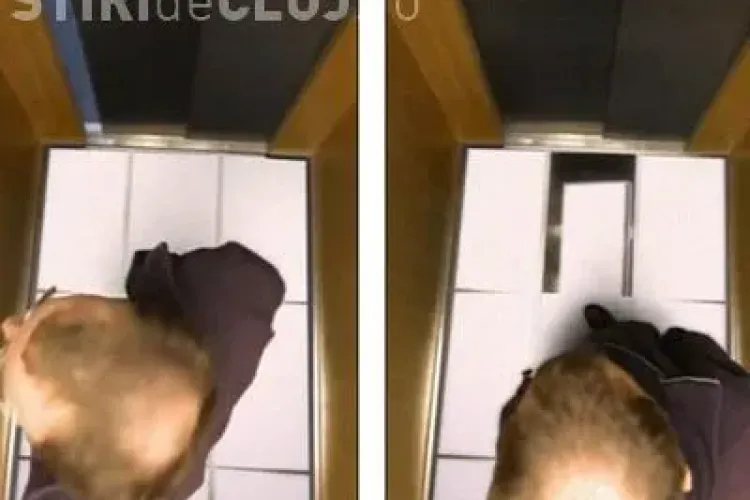 Podeaua liftului care se prăbușește în gol. Farsă regizată de LG - VIDEO