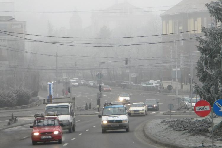 Avertizare nowcasting: Până la ce oră va fi Clujul scufundat în ceață 