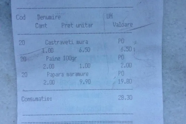 Bon nefiscal eliberat de Casa Ardeleană din Sora Shoping Center. Casier: ȘEFU'. UPDATE Casa Ardeleană oferă EXPLICAȚII