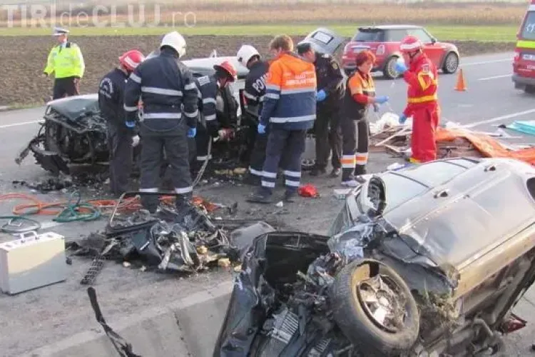 Accident în Gherla! Un Hyunday și un Audi s-au făcut PRAF - VIDEO și FOTO