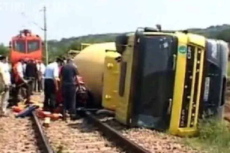 Cisternă răsturnată la ieșire din Cluj. Șoferul a fost rănit