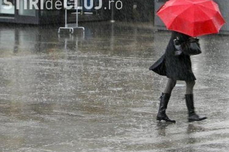 VREMEA: Ploi torentiale in Cluj pana luni seara