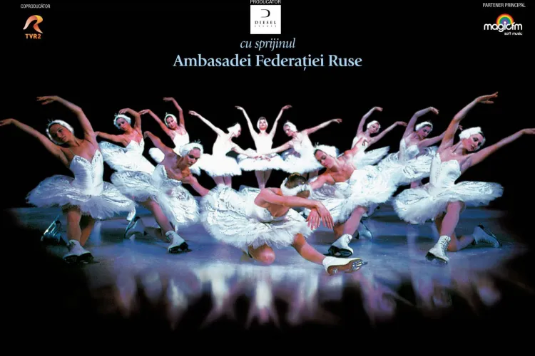 Balet pe gheață la Teatrul Național: Lacul lebedelor susținut de Ansamblul de Stat al Baletului pe Gheață din St. Petersburg  