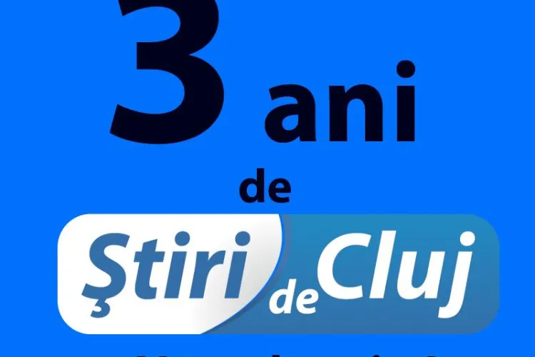 Stiri de Cluj implineste 3 ani! Va multumim ca ne-ati ajutat sa fim lideri pe piata din Cluj!