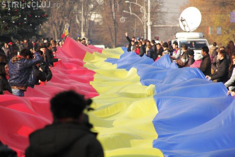 Cel mai lung steag tricolor românesc din istorie, prezentat la Chișinău - FOTO
