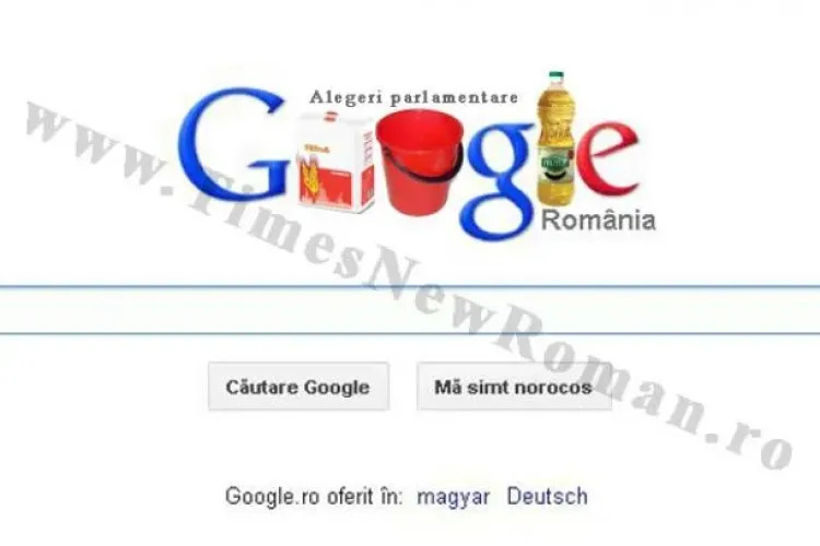 Google celebrează alegerile parlamentare din România printr-un logo excepţional. Vezi FOTO