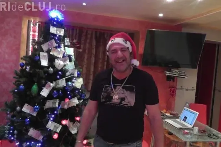Nelson Mondialu și-a împodobit bradul de Craciun cu bancnote de 500 de euro - FOTO și VIDEO
