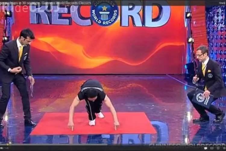 E cel mai tare! Un chinez face 46 de flotări într-un singur deget - VIDEO