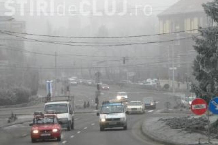COD GALBEN de ceață la Cluj. Când expiră avertizarea