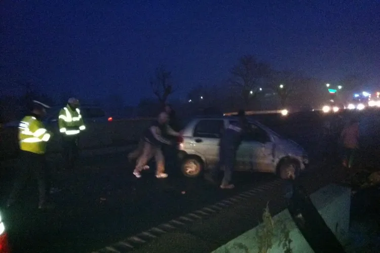 Accident pe Calea Turzii! O șoferiță de 71 de ani s-a răsturnat cu un Matiz - FOTO și VIDEO