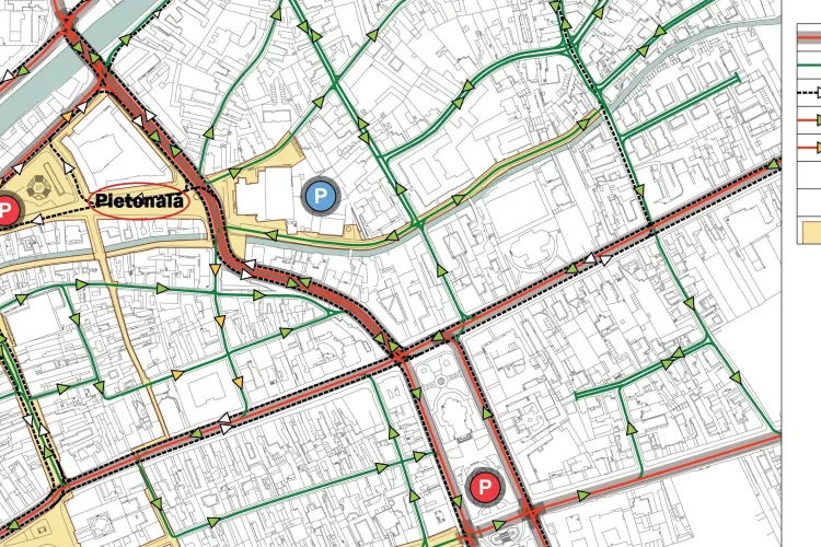 Piața Mihai Viteazu, pietonală pe o parte. Traficul va fi în sens UNIC. Comentează propunerea! - VIDEO