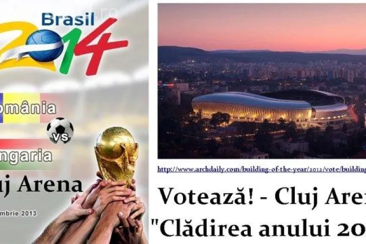 România - Ungaria pe Cluj Arena - ”Clădirea anului 2012” - SEMNEAZĂ PETIȚIA